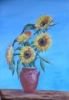 Vase of Sunflowers  