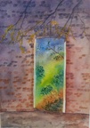 Through the Door  -  Watercolour