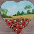 Poppie Heart  -  Acrylic