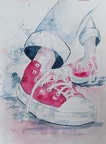 Pink Pumps  -  Watercolour