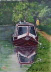 Barge on Canal  -  Acrylic