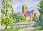 Worcester Cathedral  -  Watercolourl
