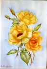 Yellow Roses - Watercolour