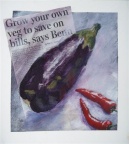 Aaubergine And Chillies